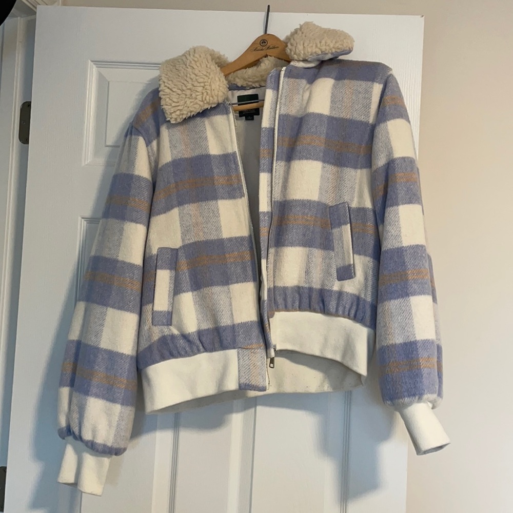 Wild Fable Plaid Bomber Jacket